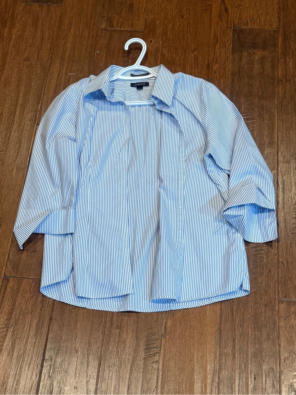 Size 14 Classic Blue Stripe Dress Shirt